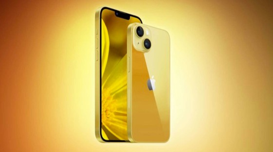 iPhone 14系列的新配色，金灿灿的，很亮眼！